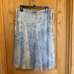 Light blue print skirt
